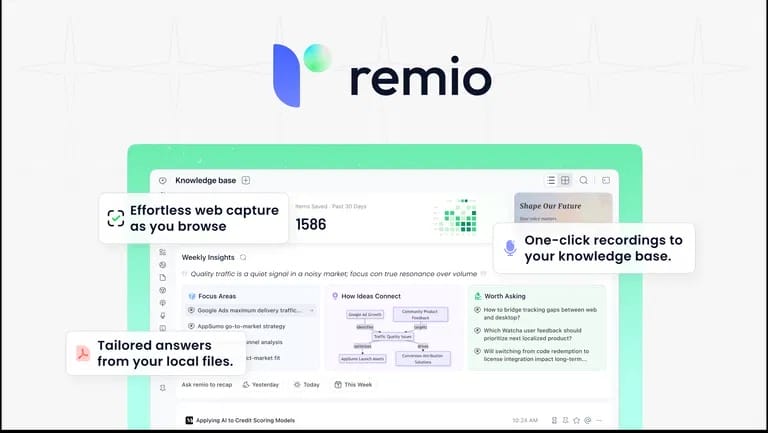 Remio: The AI-Powered Knowledge Base That Captures Everything Automatically